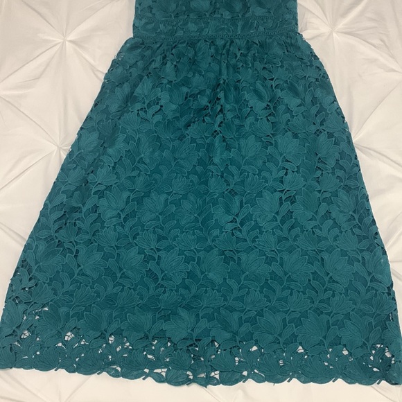 Green Lace LOFT Dress - Picture 7 of 11